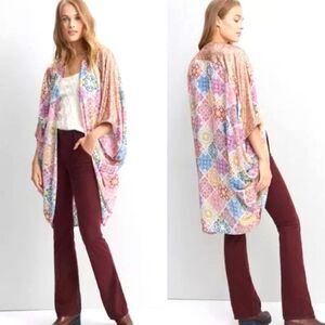 NWOT Anthropologie Sachin + Babi Pink and Blue Swim Coverup O/S M/L